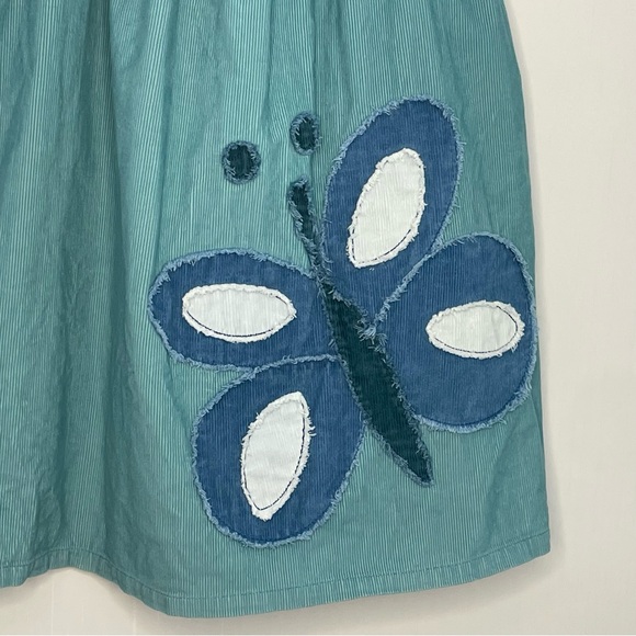 Mini Boden Girls Corduroy Fringe Butterfly Appliqué Jumper Dress 7-8Y - Picture 5 of 13